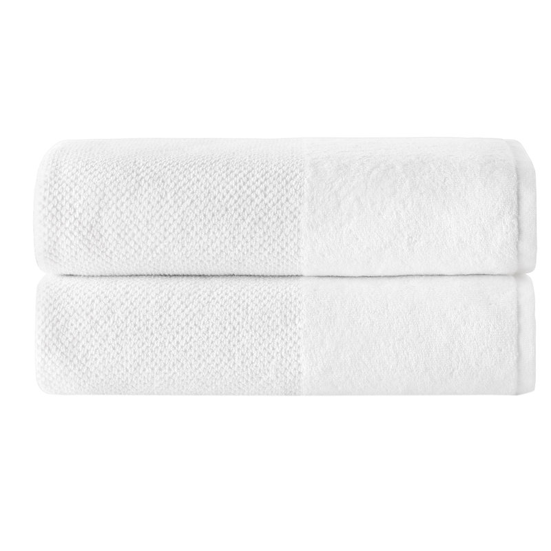 Ensemble de serviettes de bain 100% coton 2 pièces Schnell, Blanc
