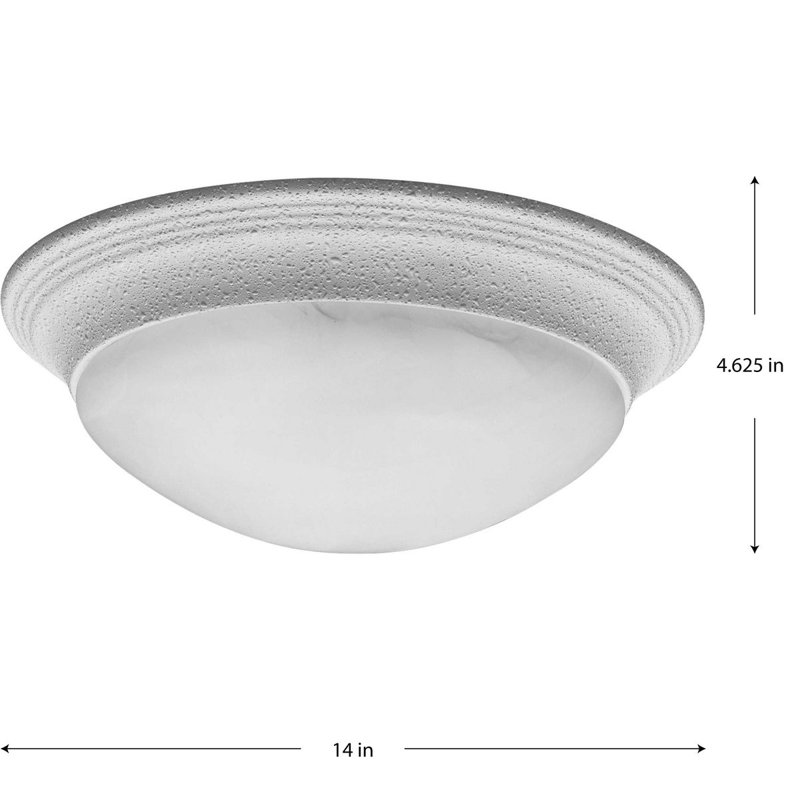 Plafonnier encastré Abbottstown, H 4,75 po x l 14 po x P 14 po