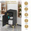 Armoire de rangement autoportante avec tiroir et tablette réglable-1489578975