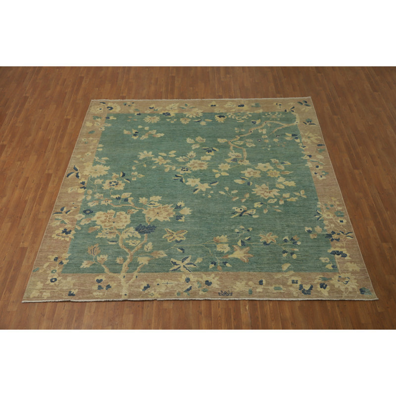 Tapis art déco floral 10 x 10