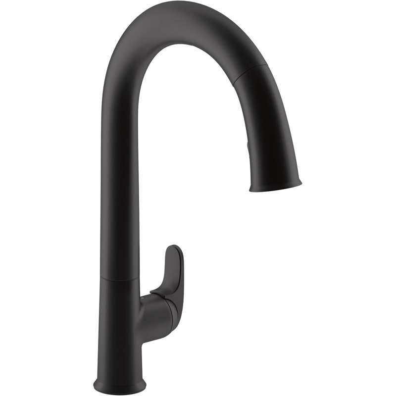 Sensate Pull-Down Touchless Single Handle Kitchen Faucet, Matte Black