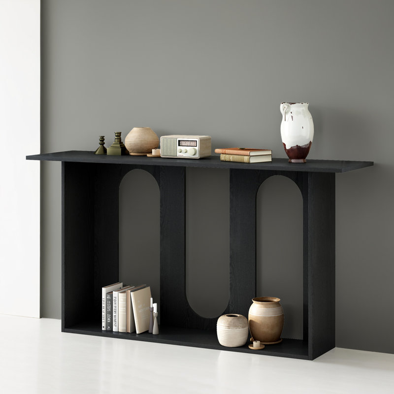 Table d'appoint 60 po pour salon d'entrée, Noir