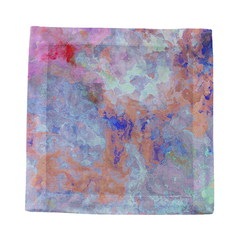 Impressionism Cotton Sateen Cocktail Napkins, Passiflora