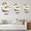Gris et nuages dorés beiges I - Horloge murale moderne-60187360