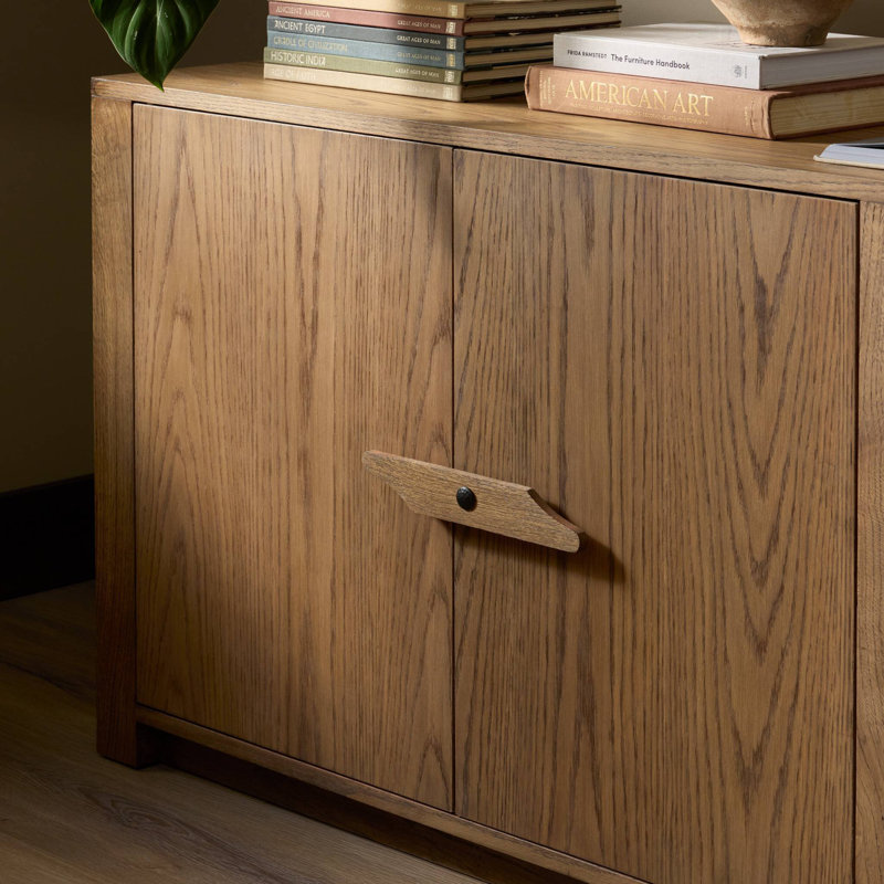 Bedford Media Console-Warm Natural Oak