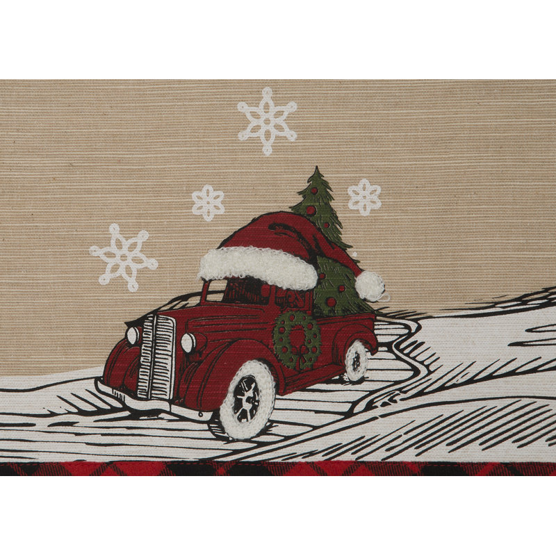 Serviette de thé Lety Snow brodée Softy