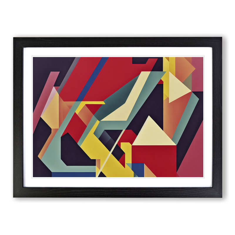Abstract Shapes Vol.7 - Framed Print, 34cm H x 46cm W x 2cm D, Black Framed