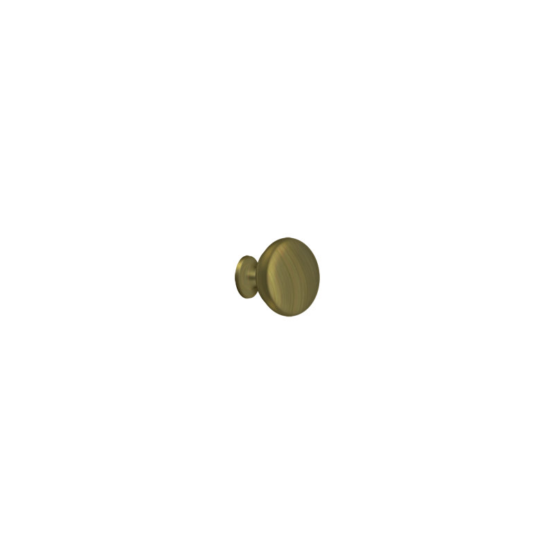 Mushroom Knob, Antique Brass