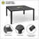 58.6" Square Aluminum Extendable Patio Dining Table