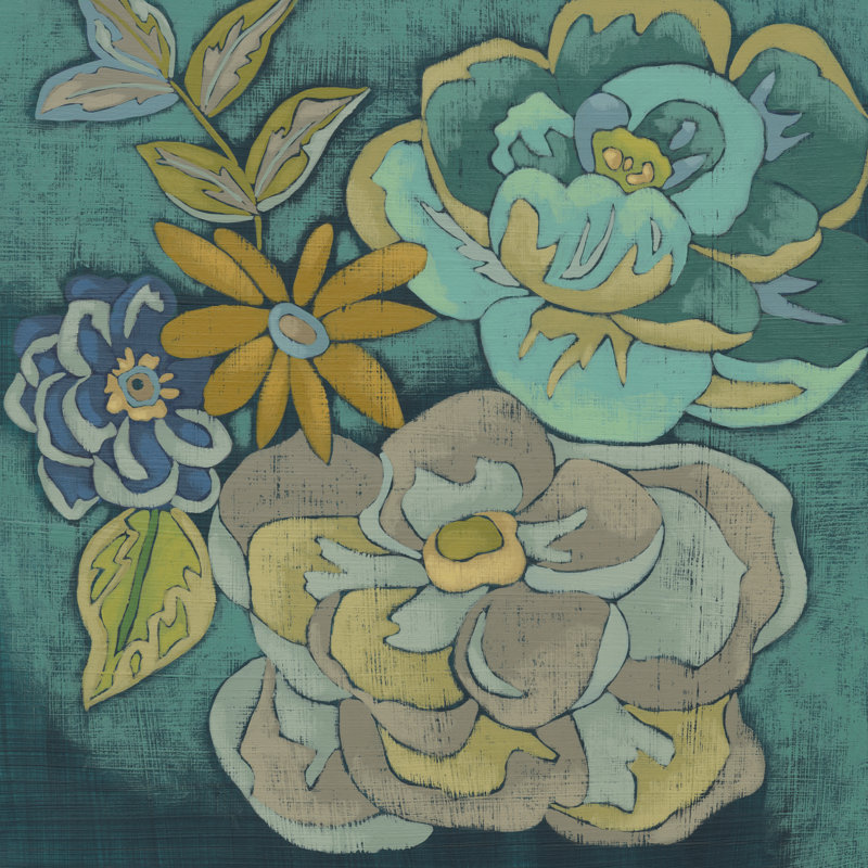 Trousseau Chintz II 1 Piece Wrapped Canvas Wall Art, 76cm H x 76cm W x 3.8cm D