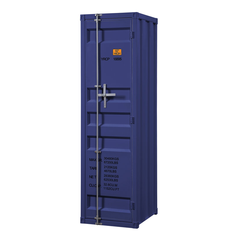 Garde-robe avec serrure de contenant pleine longueur, Bleu