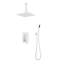 1 jet de 16 po Pomme de douche à fixation au plafond fixe et fixe 2,5 gallons par minute en blanc