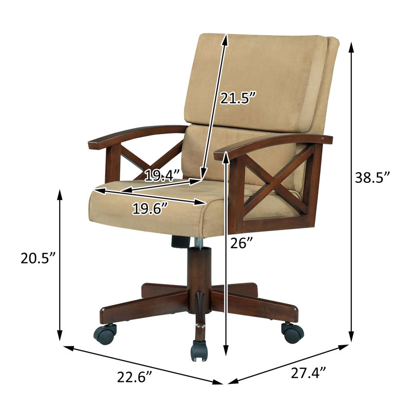 Chaise rembourrée et pivotante rembourrée tabac