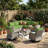 9-Piece Outdoor HDPE Wicker Patio Conversation Set With Wide Armrests, Sectional Sofa & Swivel Chairs-1473886140