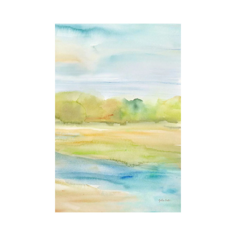 «Watercolor Landscape» par Cynthia Coulter - peinture sur toile tendue, H 12 po x l 8 po x P 0,75 po