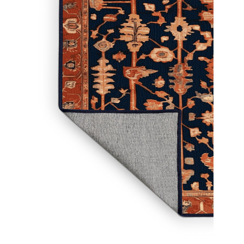 Machine Washable Persian Gray Area Rug, Rectangle 5' x 7'