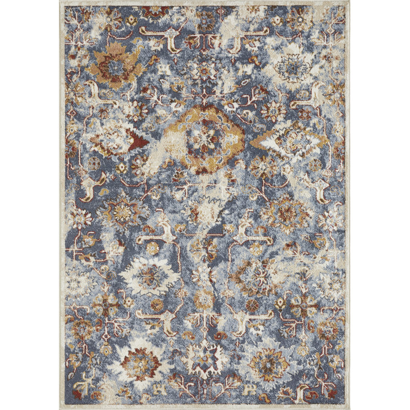 Raashi Washable Abstract Indoor Rug, Rectangle 5'3" x 7'3"