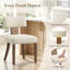 Chaise rembourrée avec coussin épais, pieds en bois massif-129034640
