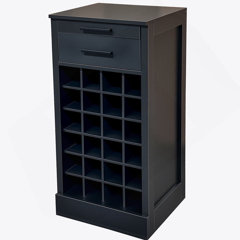 Armoire modulaire pour bar à vin avec huche, rangement spacieux et fonctionnalité d'affichage pour une utilisation polyvalente à la maison.