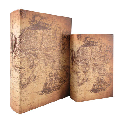 Chirk 2 Piece Medium Density Fiberboard (MDF) Decorative Box Set