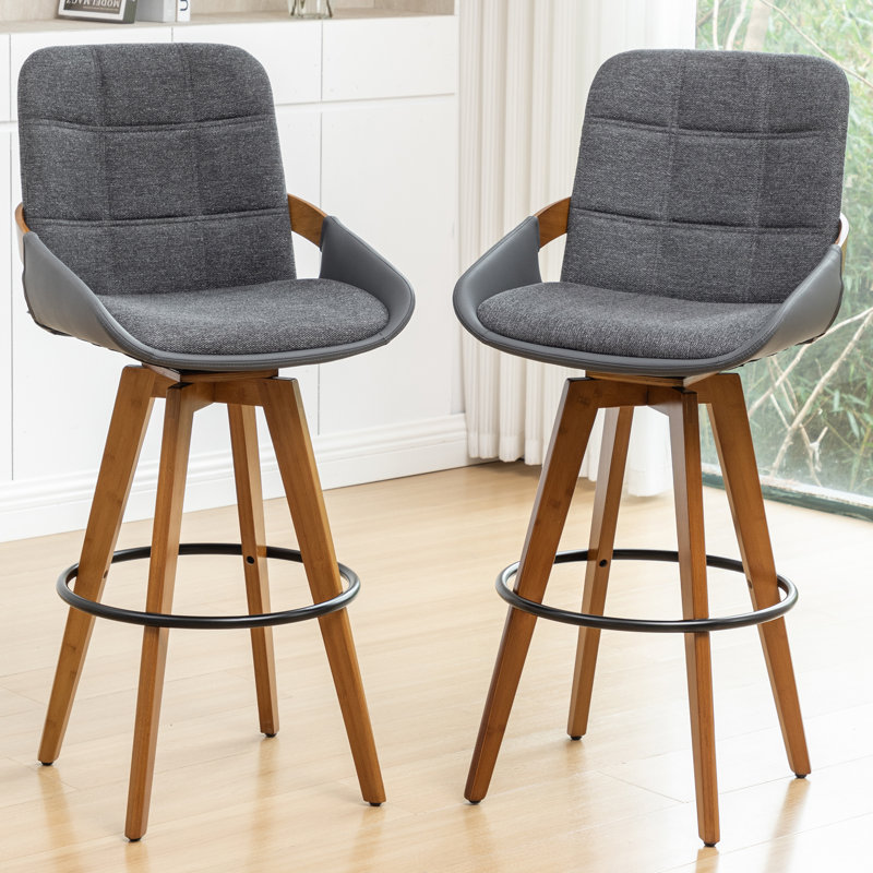 Bar Stools, Gray, Counter Stool (26.37" Seat Height)