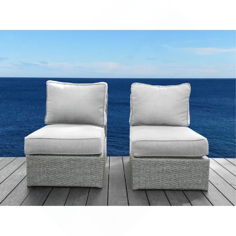 Fully Assembled Patio Chair With Cushions, 2, Gray