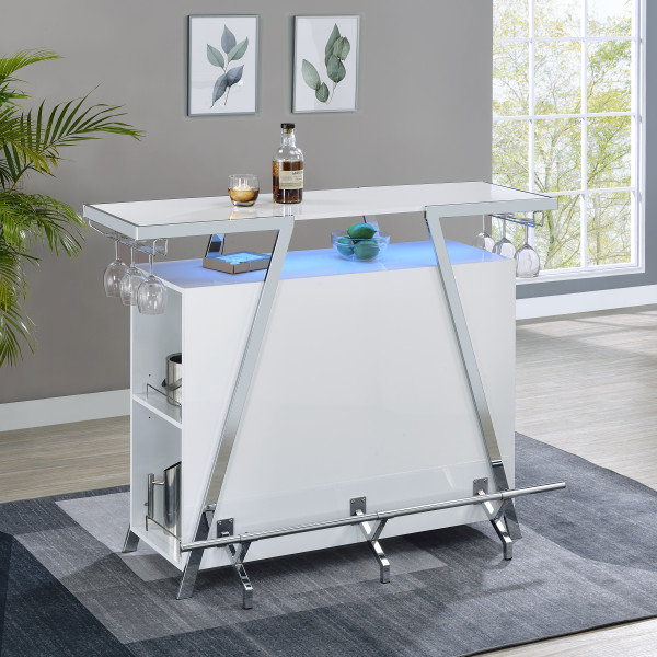 Bar avec rangement pour bouteilles de vin Caydae