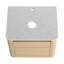 Meuble-lavabo mural de 24 po avec lavabo d'art en céramique, porte simple à fermeture en douceur, fabrication en contreplaqué, pierre plate blanche, 45 poignées cachées, rangement et fonctionnalité de raffinement esthétique