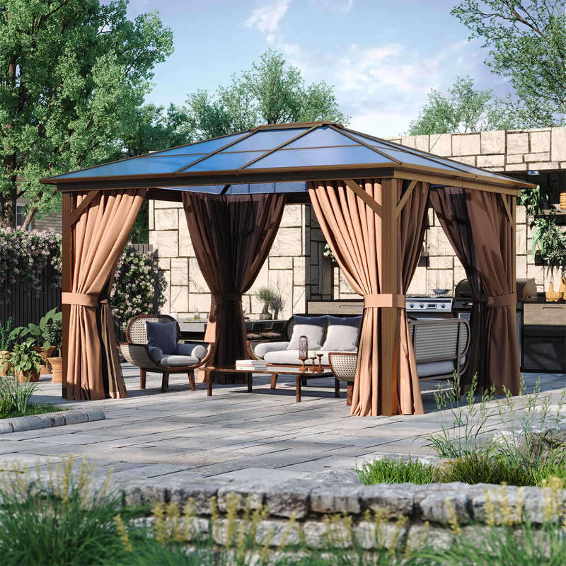 12 Ft. W X 10 Ft. D Hardtop Patio Gazebo