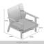 Chaise d'appoint en lin gris clair-590589699