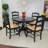 Classic Black 42-Inch Round Dining Table with Space-Saving Pedestal Design-1205639692