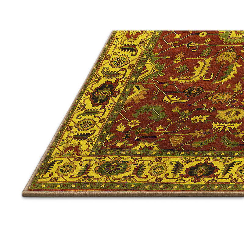 Tapis Mid-Century moderne 2625 jaunes
