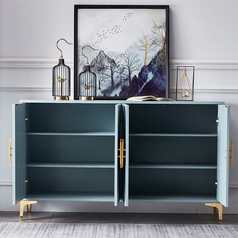 Armoire décorative française de luxe bleu clair français