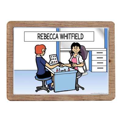 Personalized Manicurist Nail Tech  Female Wooden Magnet  Great Gift