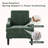 Mordern And Chic Design Chenille Upholstered Accent Side Armchair-1607206267