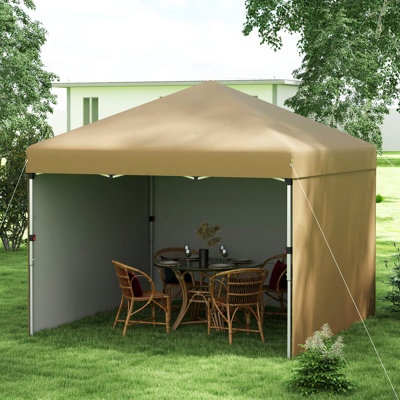 Auvent escamotable 10 pi x 10 pi, parois latérales, hauteur réglable, abri de jardin pour tentes de réception, abri de jardin réglable à 3 hauteurs, abri de jardin