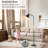 Solt 57.48'' Navy Blue Arched Floor Lamp