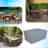 Water-Resistant, UV & Tear Resistant Rectangular Outdoor Dining Table and Chair Cover for Patio Furniture with Air Vent & Drawstrings, Patio Furniture Cover-1201249140-1201248397