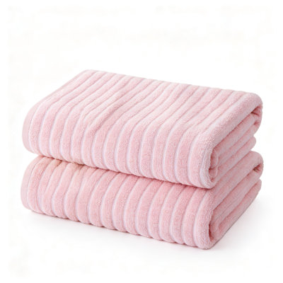 2-Pack Large Bath Towels (Pink)