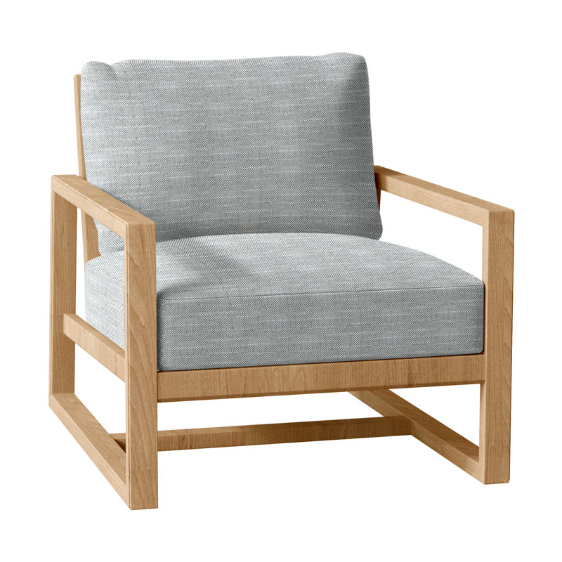 Teck Avondale - Teck naturel, Pas de passepoil + bourre standard, Argent Rollo, Teck naturel