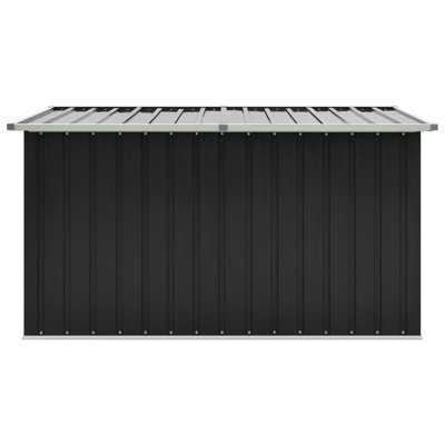 vidaXL Storage Box Anthracite Galvanized Steel, Plastic Large
