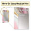 Rose et or marbre abstrait III - miroir mural en marbre, miroir décoratif moderne, impression d'art en métal-37932665