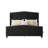 King Size Bed With Upholstered & Tufted Headboard, Velvet Platform Bed Frame With Nailhead Trim, Black-1982322322-1982322332