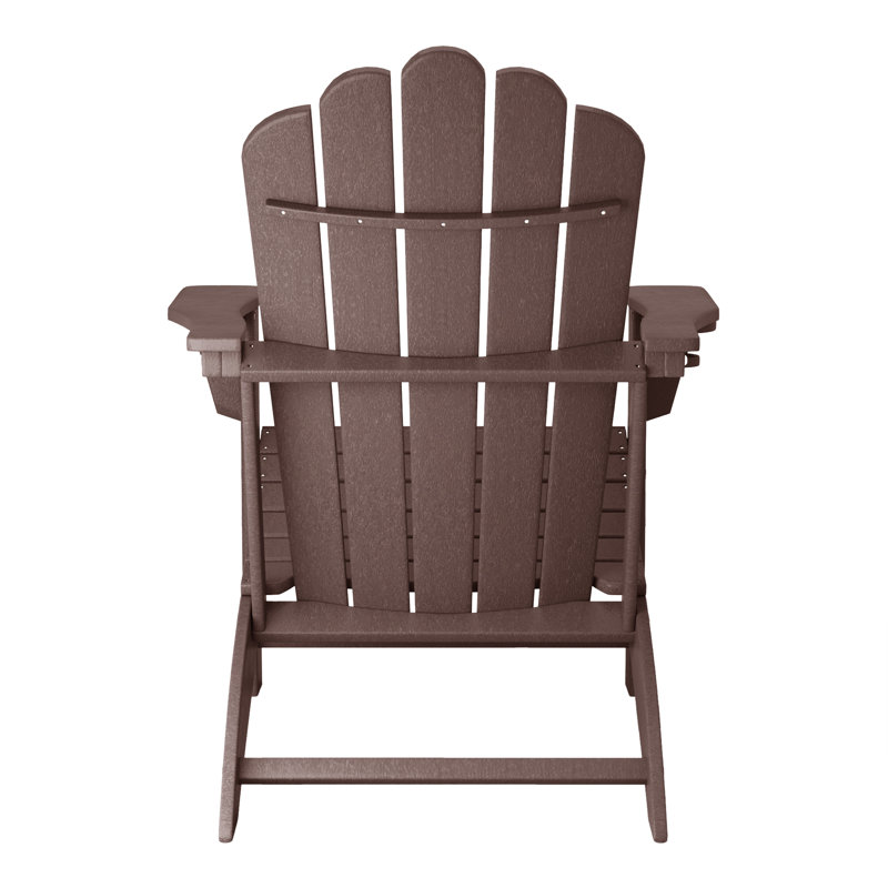 Outdoor Poly Adirondack Chair (Set Of 2), Dark Beige