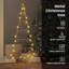 Metal Christmas Tree with Stand Gold Powder-coated steel-320770733