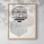 Reproduction hexagonale II, reproduction encadrée - bois massif-1299428765-1299428766
