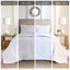 Couvre-lit blanc très grand / très grand de 3 pièces - Microfibre réversible, rembourré, merveilleux, lavable à la machine pour les pièces, microfibre et