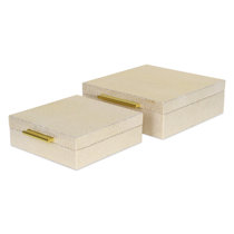 Matte Gold Nested Boxes, Small 3 Piece Set