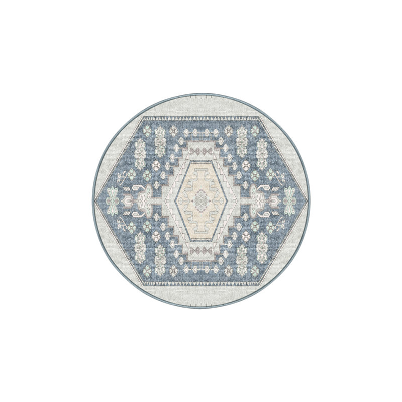 Firmino Hand Loomed Washable Oriental Indoor Rug, Round 4'