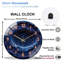 Horloge murale silencieuse en verre trempé de 30 cm, « Thème Galaxie », sans tic-tac, fonctionne avec des piles AA (non incluses), décoration artistique pour la maison